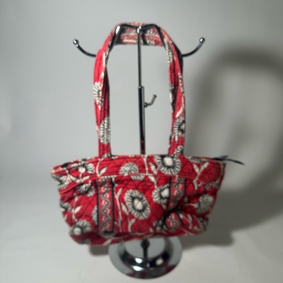 Vera Bradley Vibrant Red and White Floral Shoulder Bag - Picture 2 of 5
